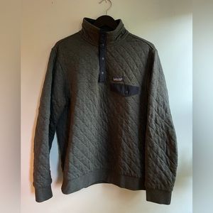 Patagonia Men’s Organic Cotton Quilt Snap-T Pullover Size Medium in Dark Grey